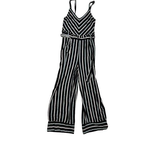 Harper Womens Sleeveless Stripe Jumpsuit with Belt Size M Avant garde Y2K Boho - Picture 8 of 12